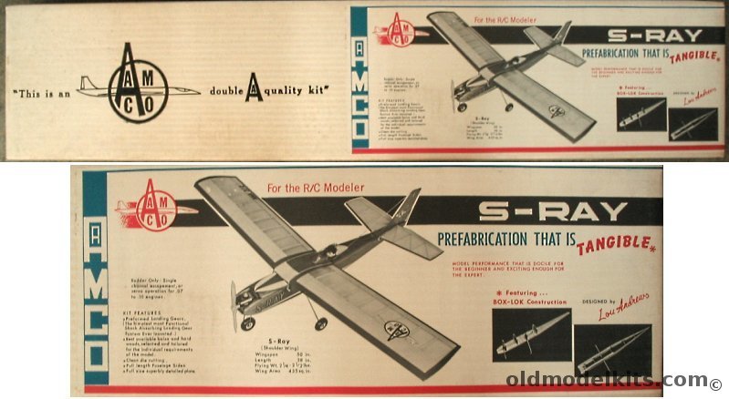 AAMCO S-Ray RC Aircraft Model by Lou Andrews - 50 inch Wingspan, ARC-1-1150 plastic model kit